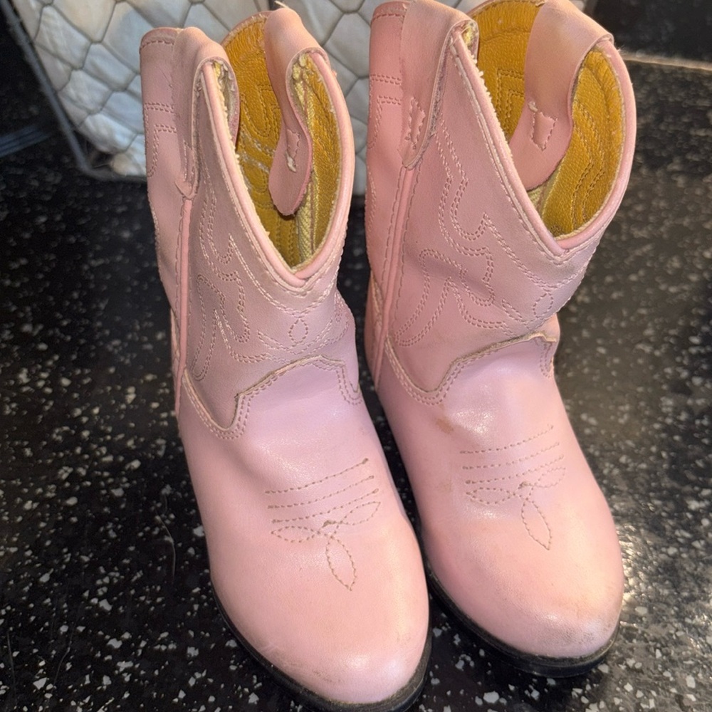 Real leather cowboy boots